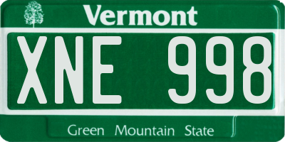 VT license plate XNE998