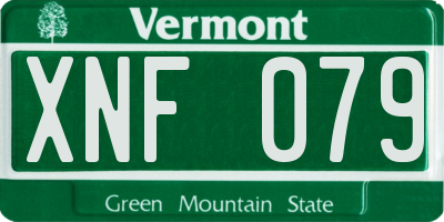 VT license plate XNF079