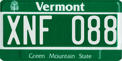 VT license plate XNF088
