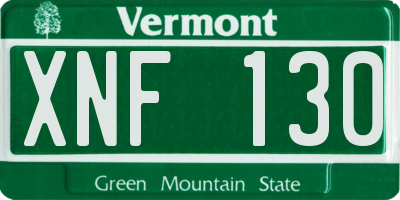 VT license plate XNF130