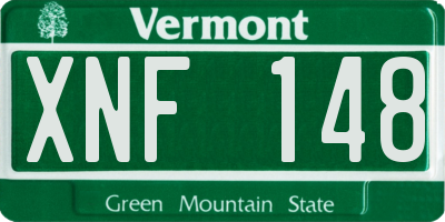 VT license plate XNF148