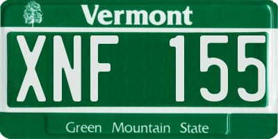 VT license plate XNF155