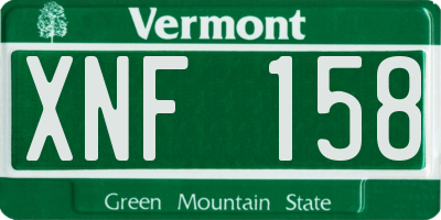 VT license plate XNF158