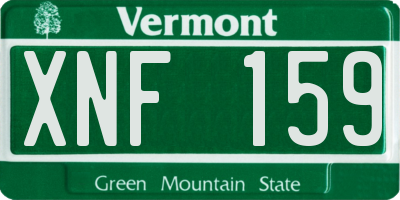VT license plate XNF159