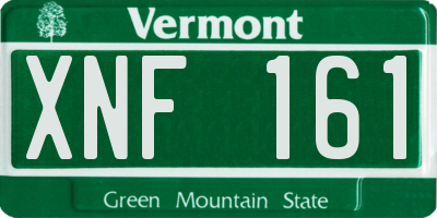 VT license plate XNF161