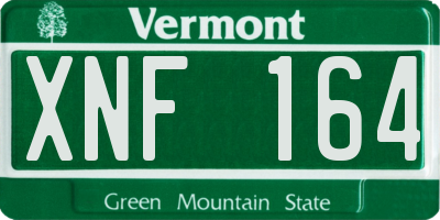 VT license plate XNF164