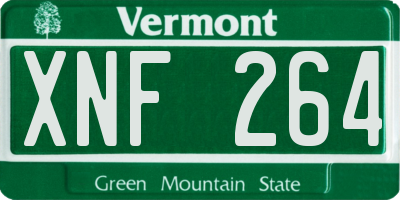 VT license plate XNF264