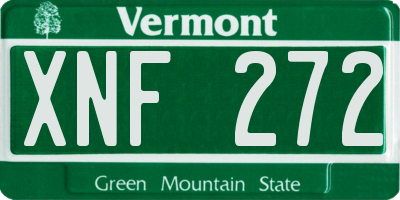 VT license plate XNF272