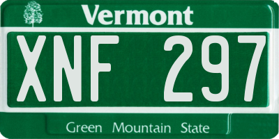 VT license plate XNF297