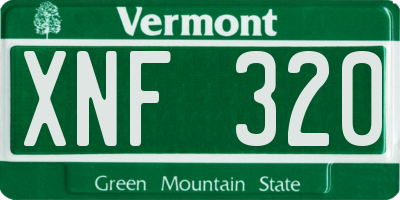 VT license plate XNF320
