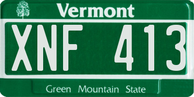VT license plate XNF413