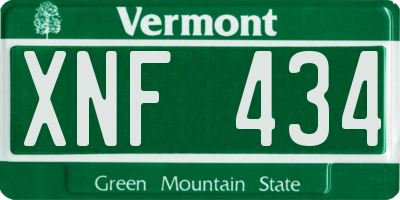 VT license plate XNF434