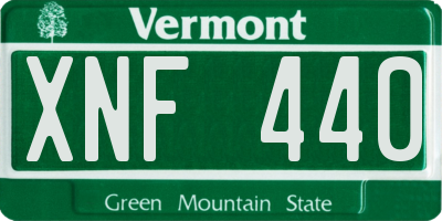 VT license plate XNF440
