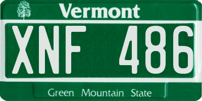 VT license plate XNF486