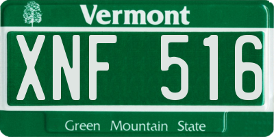 VT license plate XNF516