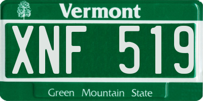 VT license plate XNF519