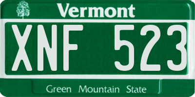 VT license plate XNF523