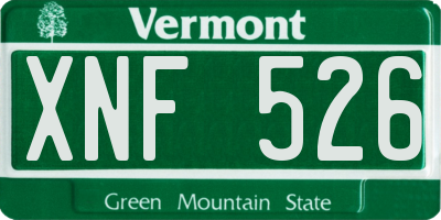 VT license plate XNF526