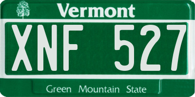 VT license plate XNF527