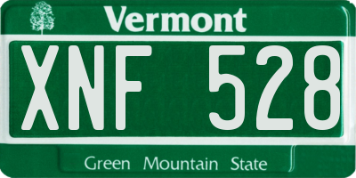 VT license plate XNF528