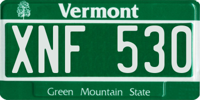 VT license plate XNF530