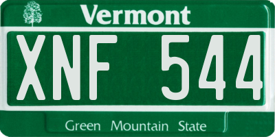 VT license plate XNF544