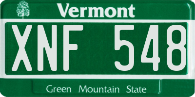 VT license plate XNF548