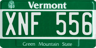 VT license plate XNF556