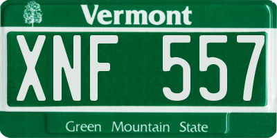 VT license plate XNF557