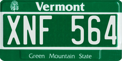 VT license plate XNF564