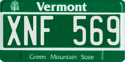 VT license plate XNF569