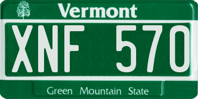 VT license plate XNF570