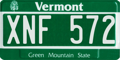 VT license plate XNF572