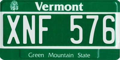 VT license plate XNF576