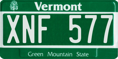 VT license plate XNF577
