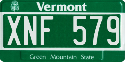 VT license plate XNF579
