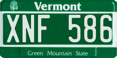 VT license plate XNF586