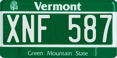 VT license plate XNF587