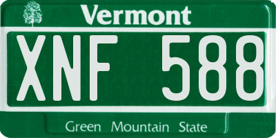 VT license plate XNF588