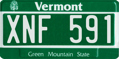 VT license plate XNF591