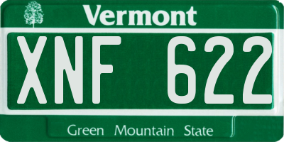 VT license plate XNF622
