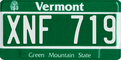 VT license plate XNF719
