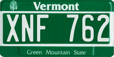 VT license plate XNF762