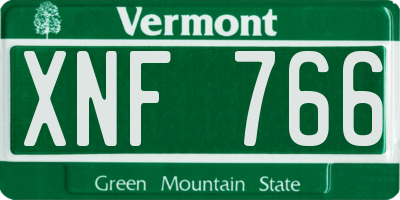 VT license plate XNF766