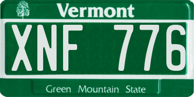 VT license plate XNF776