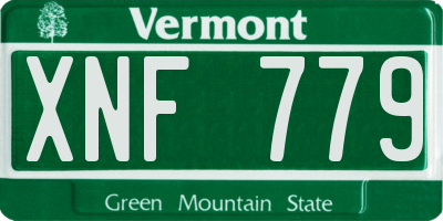 VT license plate XNF779