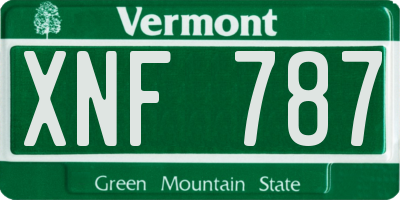 VT license plate XNF787