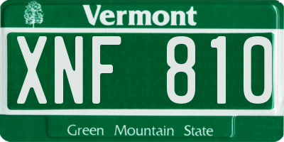 VT license plate XNF810