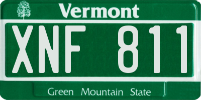 VT license plate XNF811