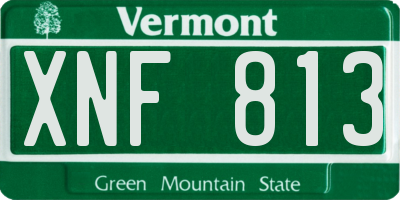 VT license plate XNF813